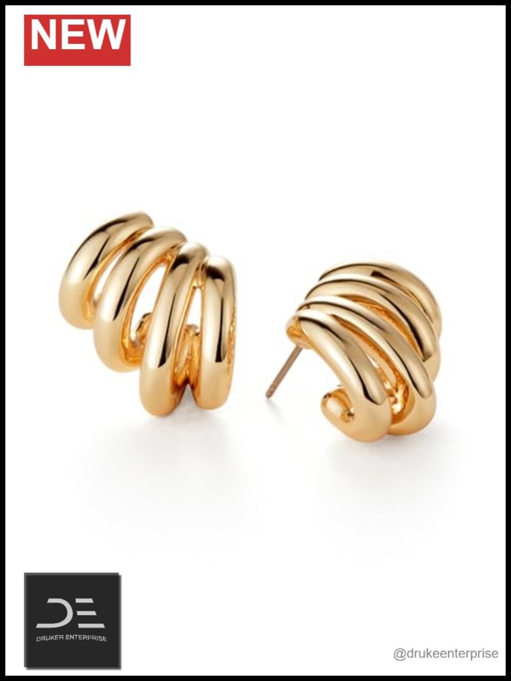 Jenny Bird Monroe Post Earrings Metal Drop Dangle